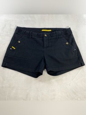 Lolë Black Stretch Cotton Cargo Hiking Utility Shorts Size 12